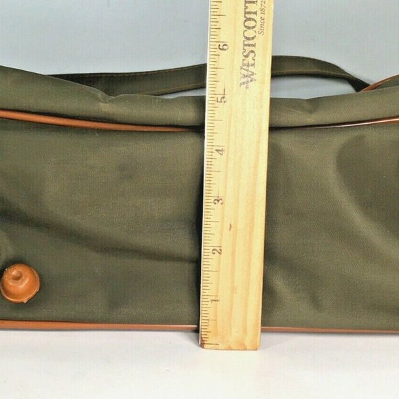 Mr Roberts RARE Vtg Olive Green CarryOn Travel Bag - Picture 7 of 12